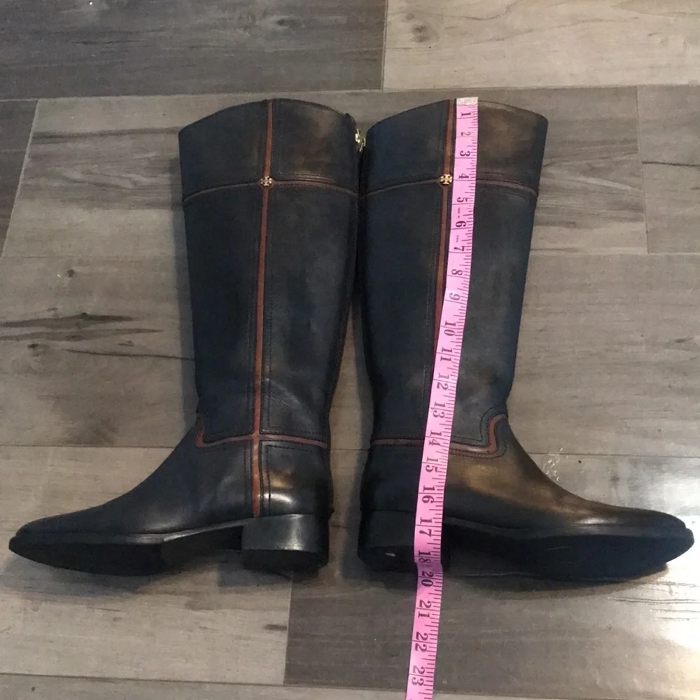 TORY BURCH OVER THE KNEE ZIP UP BOOTS
